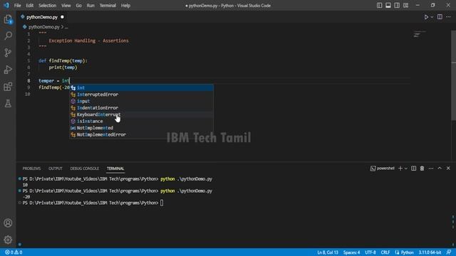 Python Assertion Concept in Tamil | Python Tutorial for Beginners смотреть онлайн