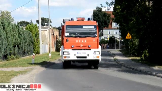 [TRĄBY] Przejazd alarmowy sekcji gaśniczej JRG Oleśnica do pożaru ścierniska смотреть онлайн