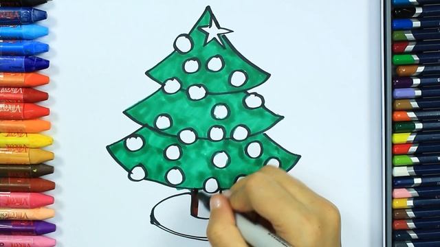 Как рисовать и цвет | рождество коллекция #1 ?? | учить цвета | учить русский и английский смотреть онлайн