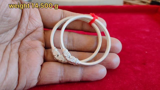 latest Silver baby kada designs with weight and price/silver bangles for kids with price смотреть онлайн