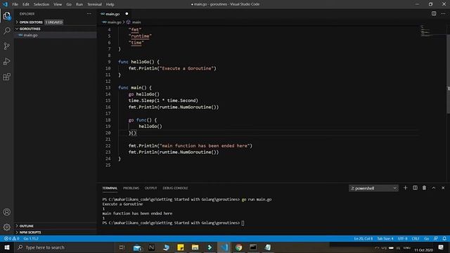Golang Goroutines - Getting Started with Golang смотреть онлайн