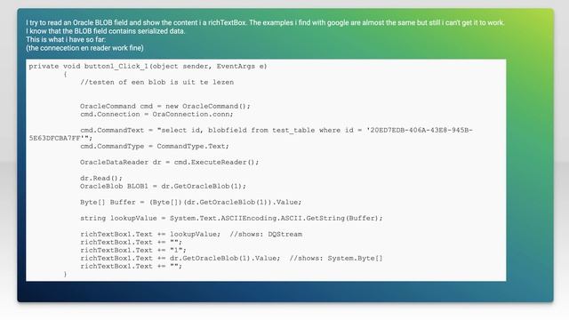 Read Oracle BLOB field смотреть онлайн