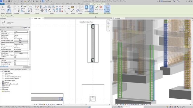 Revit 2023 - Adaptacyjne kopiowanie zbrojenia między elementami monolitycznymi смотреть онлайн