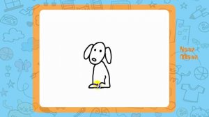 Как нарисовать собаку.Рисуем собачку.Урок рисования для детей 3-5 лет.Каля Маля