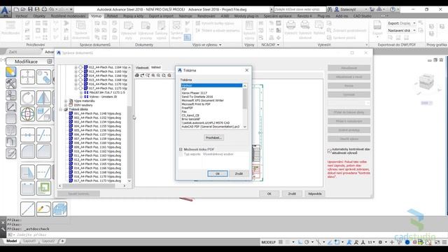 Advance Steel - hromadný tisk do PDF смотреть онлайн