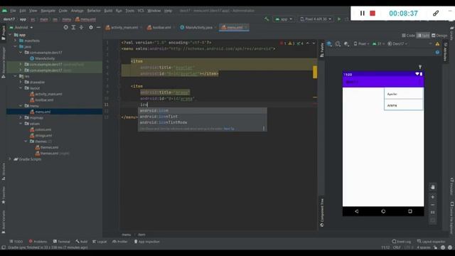 Sıfırdan Mobil Uygulama Dersleri 17 / Toolbar - Custom Toolbar смотреть онлайн