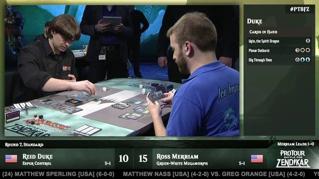 Pro Tour Battle for Zendikar Round 7 (Standard): Reid Duke vs. Ross Merriam смотреть онлайн