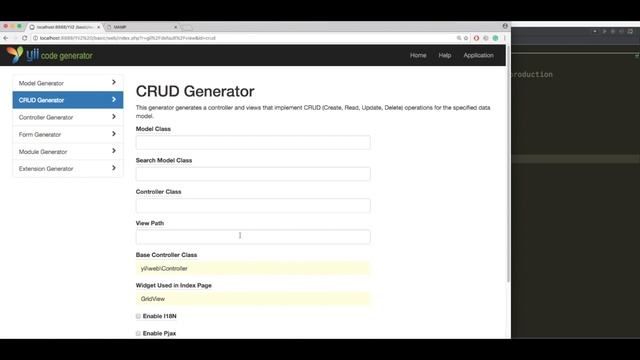 Generating Code with Gii -- Yii 2 смотреть онлайн