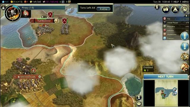 Let's Play Civilization V: Conquest of the New World; England; (Deity difficulty) part 2 смотреть онлайн
