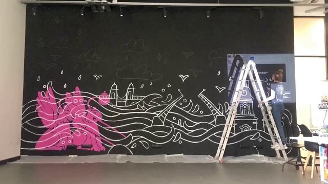 Painting A Mural - Процесс создания мурала / How To Paint A Mural