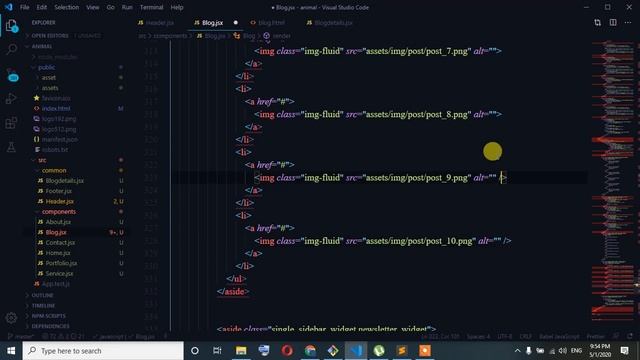 56 How to convert Html to React | Blog Component смотреть онлайн