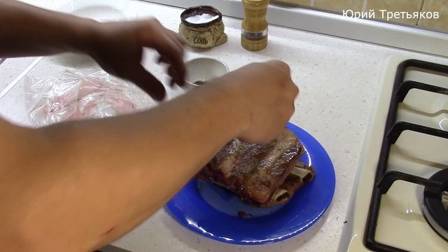 Вкуснейшие Говяжьи ребра в духовке, Ребра из мраморной говядины. Рекомендую! смотреть онлайн