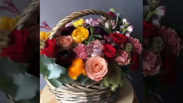 Живые цветы в корзине | FloStyle.ru - Новосибирск смотреть онлайн