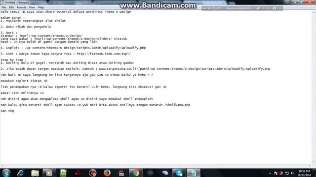Tutorial deface WordPress Theme U-Design Vulnerability смотреть онлайн