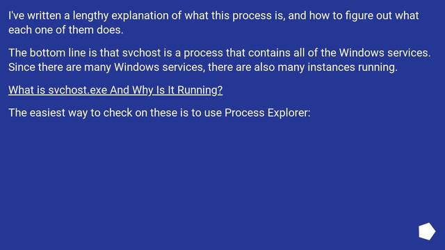 What does the svchost.exe process do? смотреть онлайн