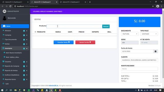 SISTEMA DE VENTAS WEB 2021 C# Y SQL SERVER CON CONTROL DEL STOCK смотреть онлайн