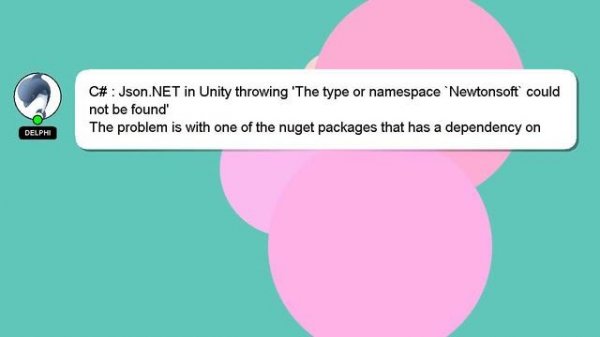 C# : Json.NET in Unity throwing 'The type or namespace `Newtonsoft` could not be found'