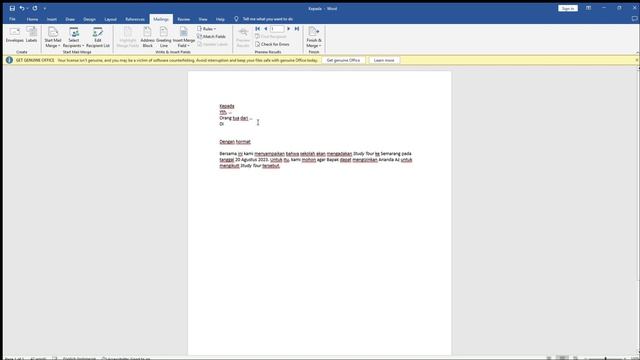 MAIL MERGING EXCEL DAN WORD смотреть онлайн
