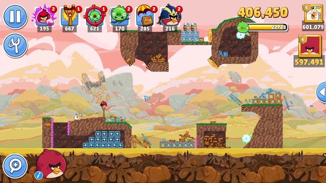 Angry Birds Friends Level 2 Tournament 1323 three stars NO POWER-UP walkthrough 2023-11-30 смотреть онлайн