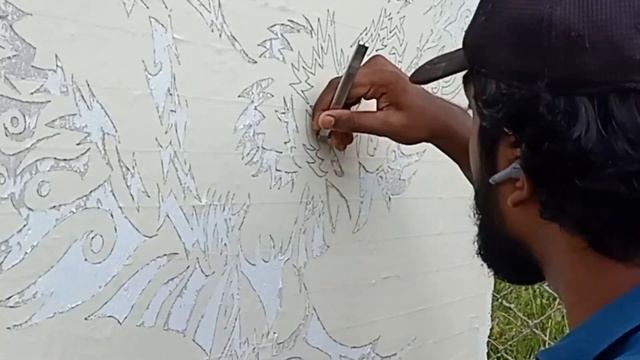 Easy Mask Tape Painting | Spray Painting Tutorial | Phoenix | Time-lapse смотреть онлайн