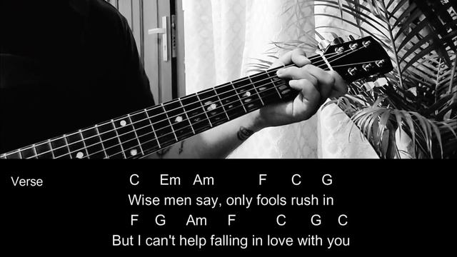 Can't help falling in love - Elvis Presley (Acoustic Cover) Chords and Lyrics смотреть онлайн