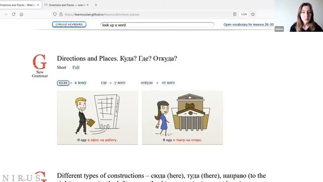 Verbs of motion in Russian. Directions and Places смотреть онлайн
