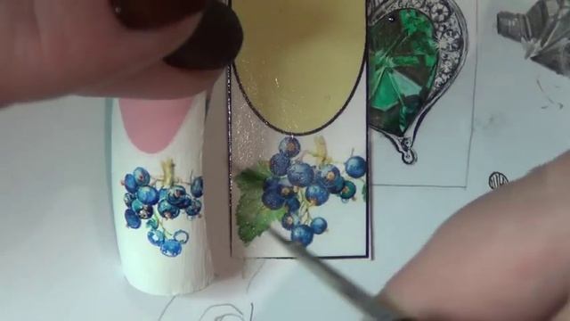 РИСУЕМ ВЕТКУ СМОРОДИНЫ НА НОГТЯХ/РИСУЕМ ФРУКТЫ НА НОГТЯХ/ЯГОДЫ/ДИЗАЙН НОГТЕЙ/Nail art painting смотреть онлайн