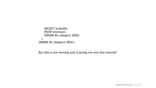 MySQL : MySql Query: Select top 3 rows from table for each category смотреть онлайн