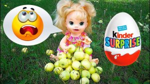 Кукла Пупсик Находит Яйцо Киндер Сюрприз по Деревом Игрушки Мультик Для девочек