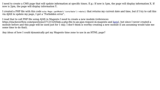 Magento: Get Magento time via Javascript смотреть онлайн
