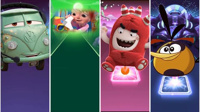 Cars 🆚 CoComelon 🆚 Oddbods 🆚 Angry Birds 🎶 Who Is Best? смотреть онлайн