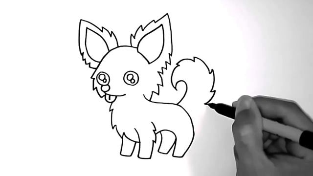 How To Draw Cute Chihuahua Dog Cartoon Easy смотреть онлайн