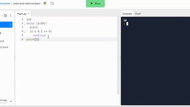 Even and Odd numbers in python replit смотреть онлайн