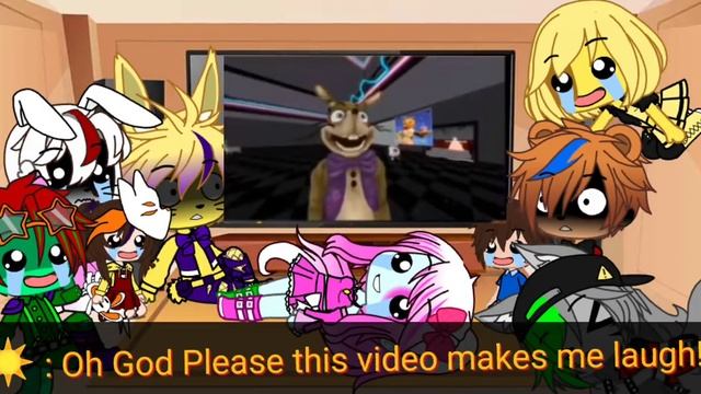 Security Breach react to 'Glitchtrap meets Vanny ' & 'Glamrock Freddy voice impression' смотреть онлайн