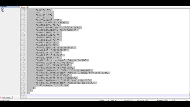 JSON to CMS 1500 Form смотреть онлайн