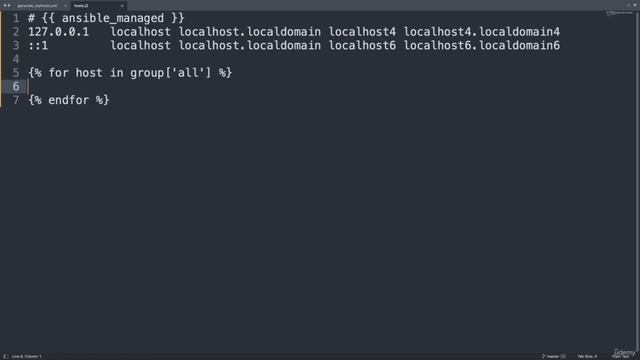 15 Loop in file template Ansible module template Generate hosts file смотреть онлайн