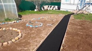 Садовая дорожка. Мастер-Класс своими руками.(подготовка под заливку цементным раствором).