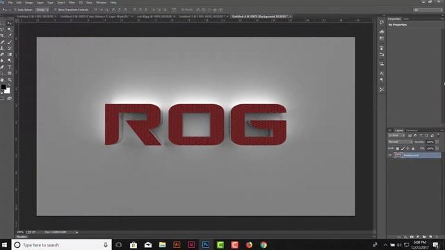 ROG 3D Text Effect - Photoshop CC Tutorial смотреть онлайн