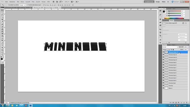 Minecraft Photoshop 3D Schrift/Font Tutorial смотреть онлайн
