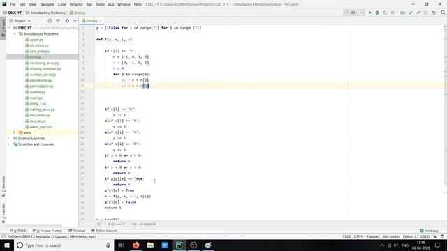 PYTHON Grid Path Algorithm - CSES Introductory Problems #16 смотреть онлайн