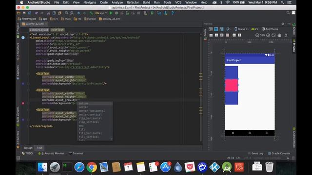 Android Design: Gravity, Padding, Margin смотреть онлайн