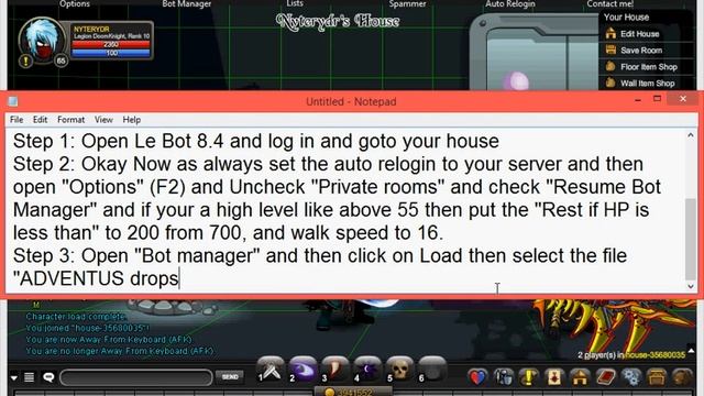 GETTING ADVENTUS DROPS USING LE BOT 8.4 смотреть онлайн