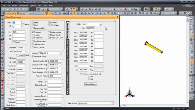 CAESAR II - Pipe Stress Analysis - Modifying The CAESAR II Environment