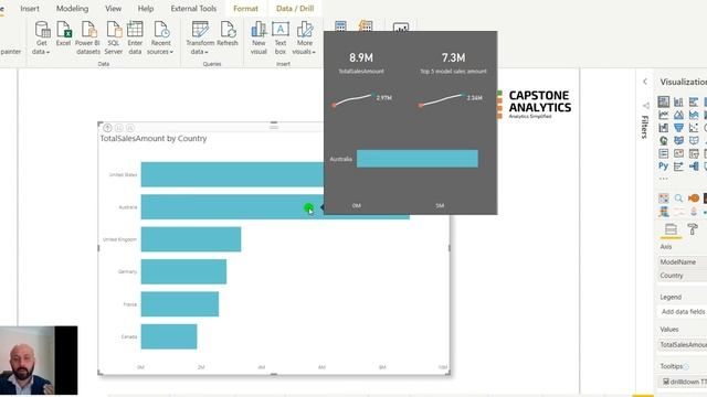 Drilldown tooltips in Power BI смотреть онлайн