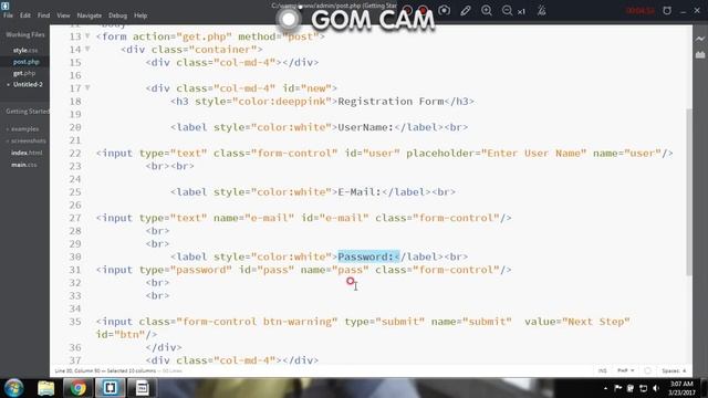 Registration form with get post method -php смотреть онлайн