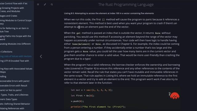 Rust lang vectors смотреть онлайн