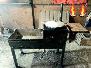 Мангал с казаном. Печь для казана. Универсальный мангал своими руками. Grill for barbecue. Монгал