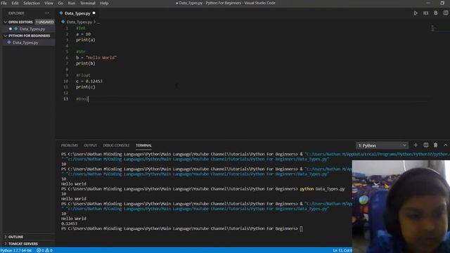 001 - Data Types - Python For Beginners смотреть онлайн