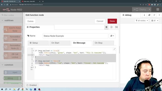 Learn How To Write Custom Node Status Messages in #nodered смотреть онлайн