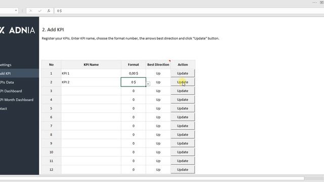 KPI Management Dashboard Template 2 смотреть онлайн